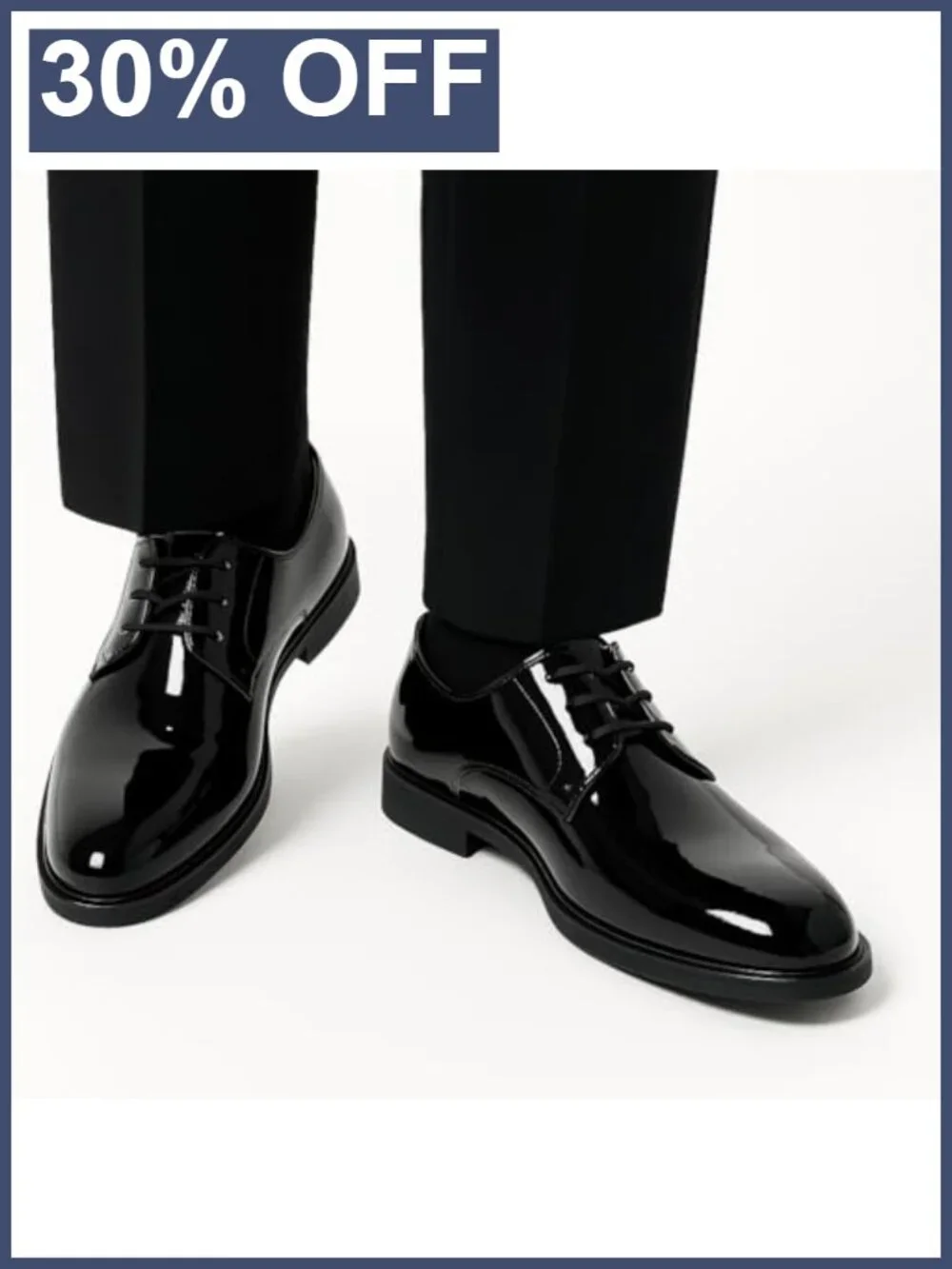 Men's Oxford Dress Shoes Formal Patent Faux Leather Lace-Up Wedding